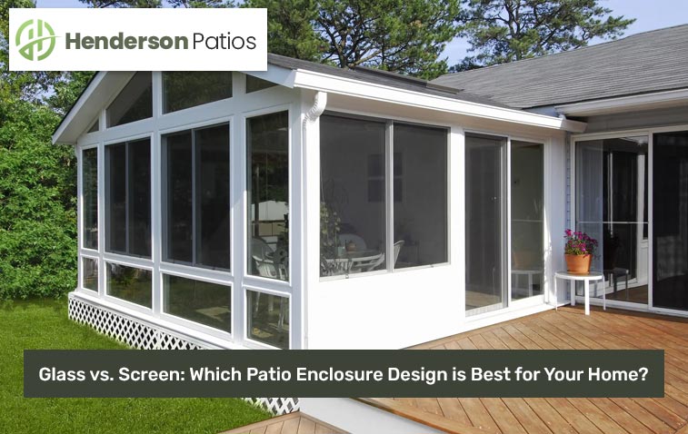 Modern glass patio enclosure providing year-round outdoor enjoyment.